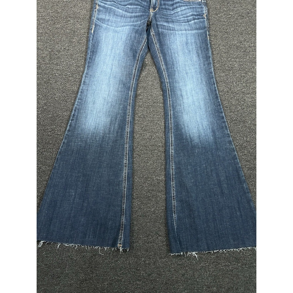 Ariat Perfect Rise Flare Jeans Women 30R Blue Denim Bell Bottoms Western Stretch - Picture 3 of 9